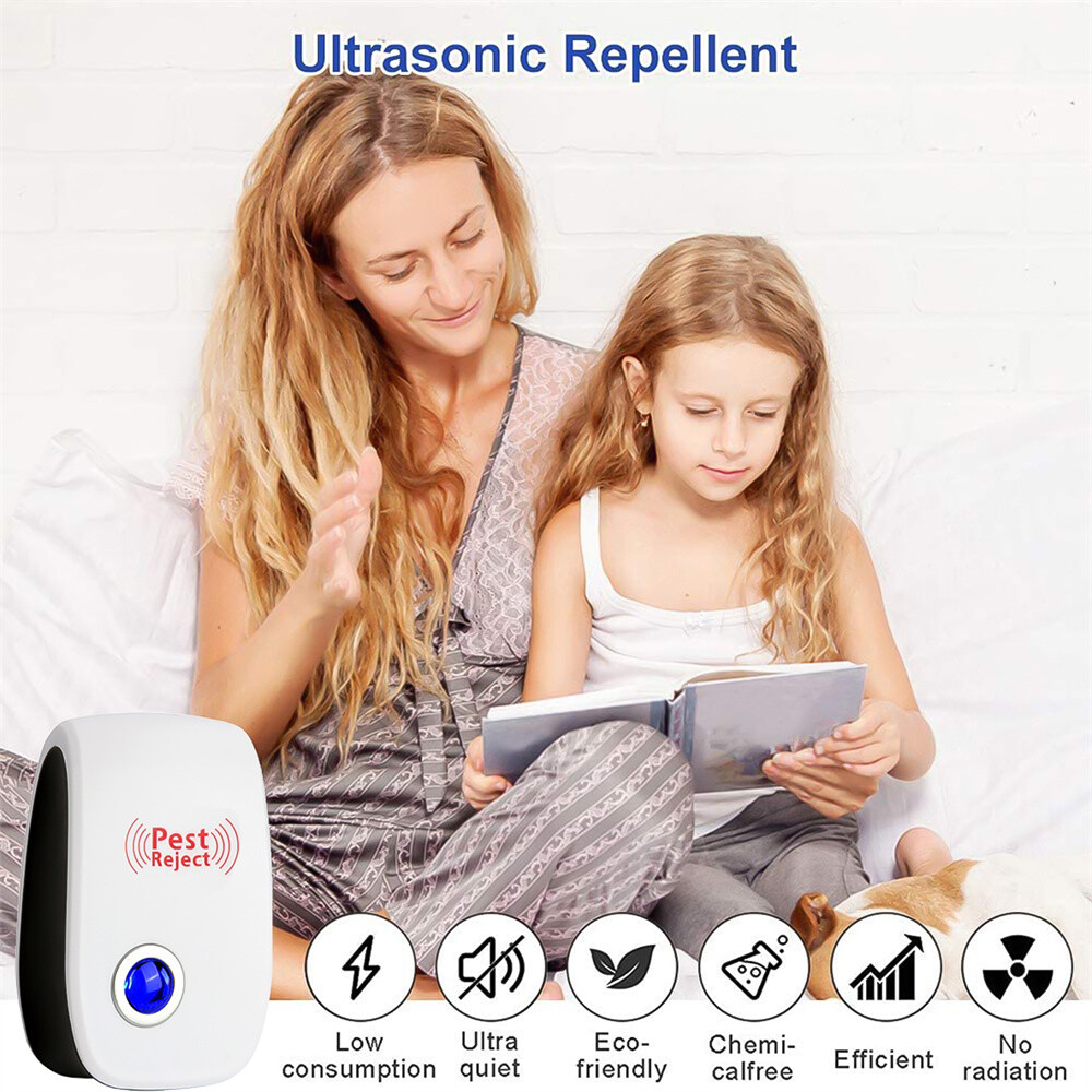 Electronic Ultrasonic Pest Reject Control E-Repeller Home Bug Rat Spider Roaches