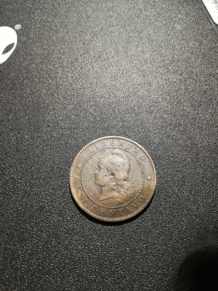 1884 Argentina 1 Centavo Coin