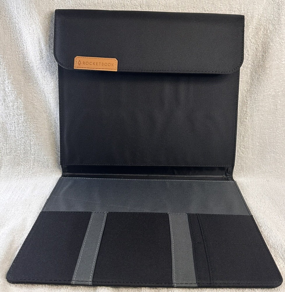 Rocketbook Smart Notebook folio 100% Recyclable Biodegradable Cover W/pen Holder
