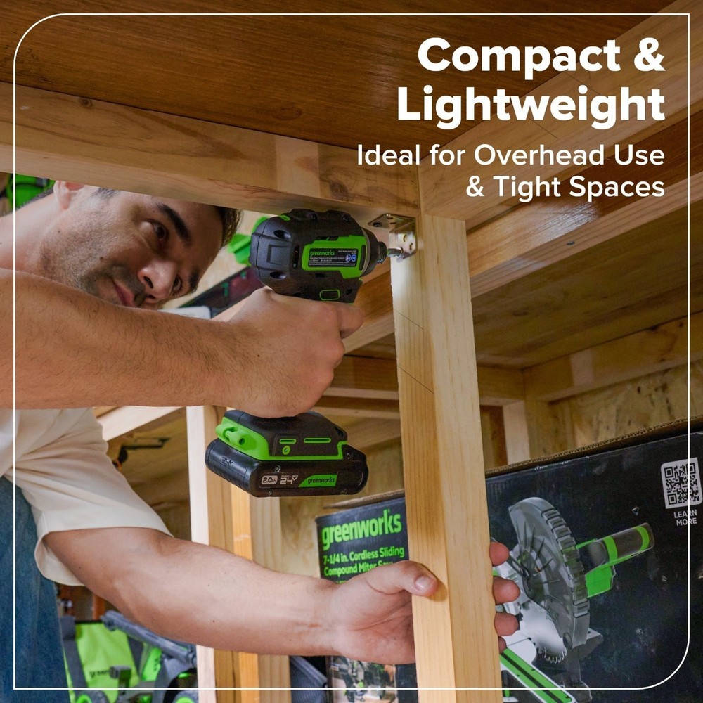 Greenworks 24V 4 Power Tool Set - Drill, Impact Driver, Circular Saw, Flashlight