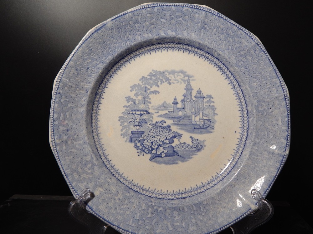 Antique 1830 Rare Ironstone Transferware Plate Marino Pattern E. & G. PHILLIPS