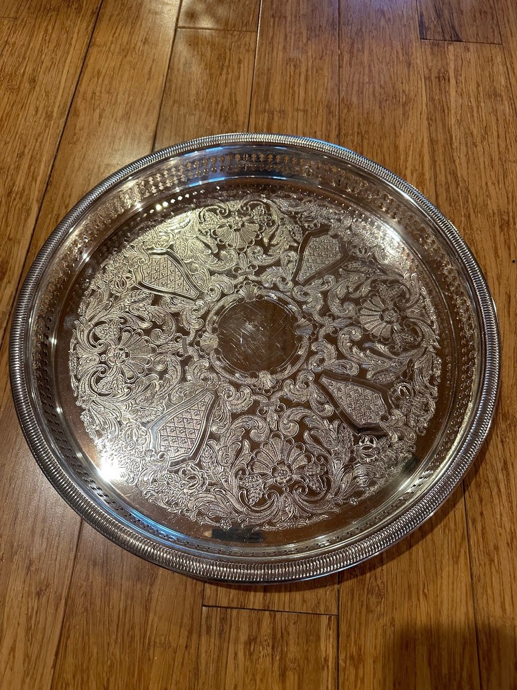 A Gorham Original Deep Serving Platter Floral Design Large