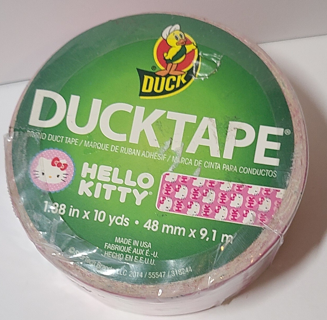 Hello Kitty Logo duct tape roll Duck Brand NIP 1.88" x 10 yd DISCONTINUED