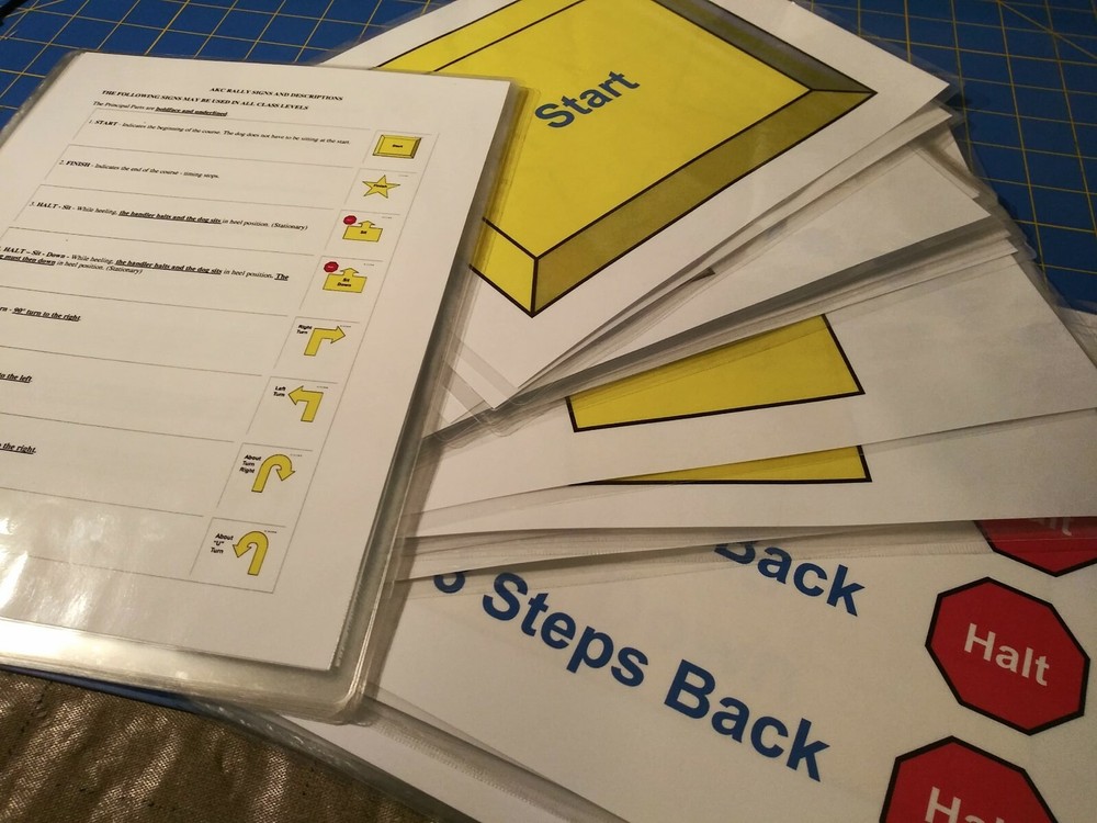 AKC Rally Signs Double Sided Novice - Master