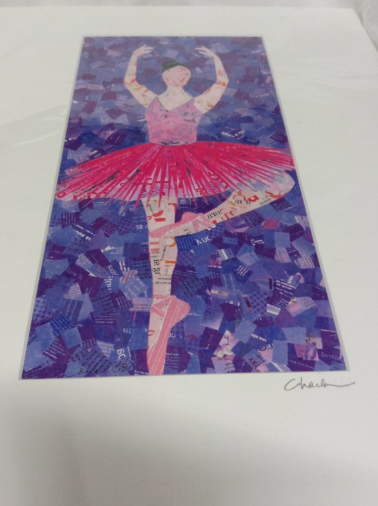 Charla Steele Collage Ballerina Artwork - Signed