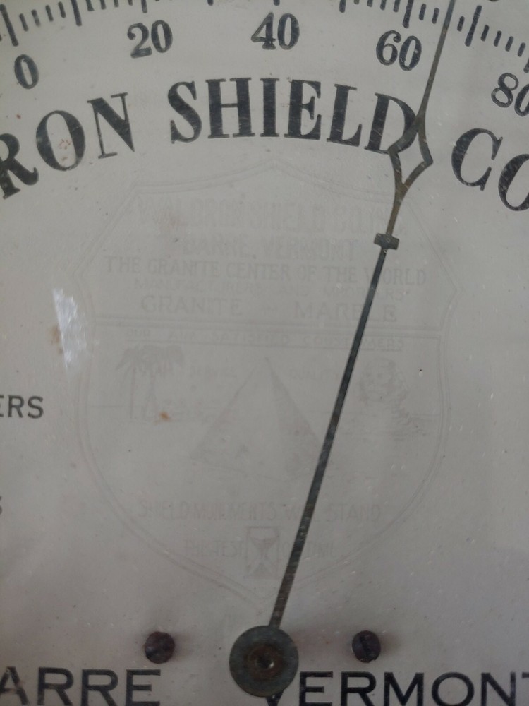 Vintage Waldron Shield Co Temperature Gauge