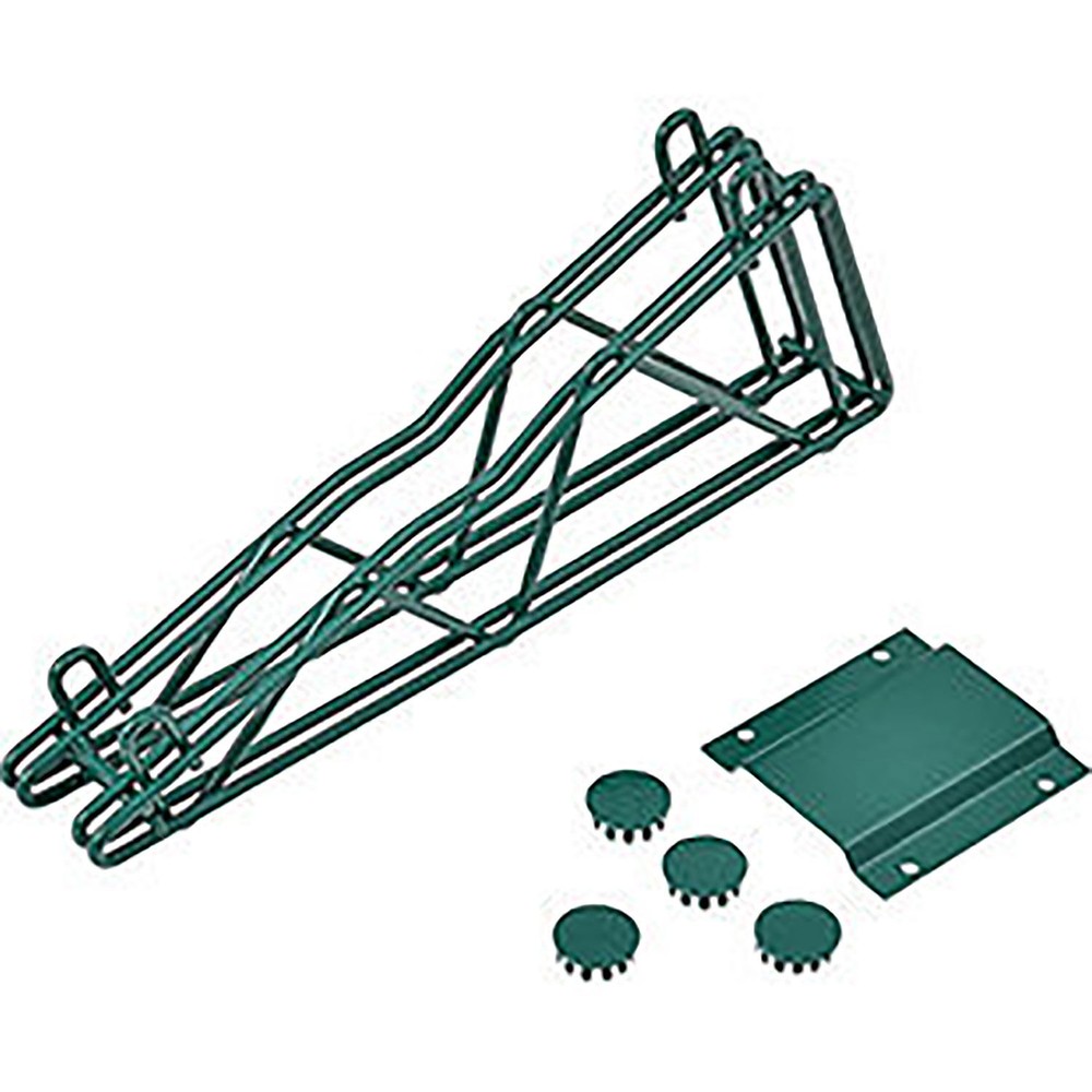 Nexel 14" Double Arm Fixed Wall Bracket Green Epoxy Finish