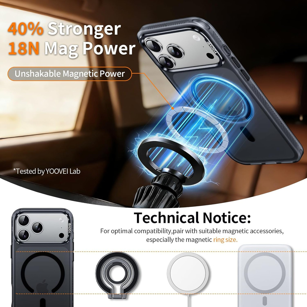 Magnetic & Shockproof for Iphone 17 Pro Max Case,Compatible with Magsafe Soft To