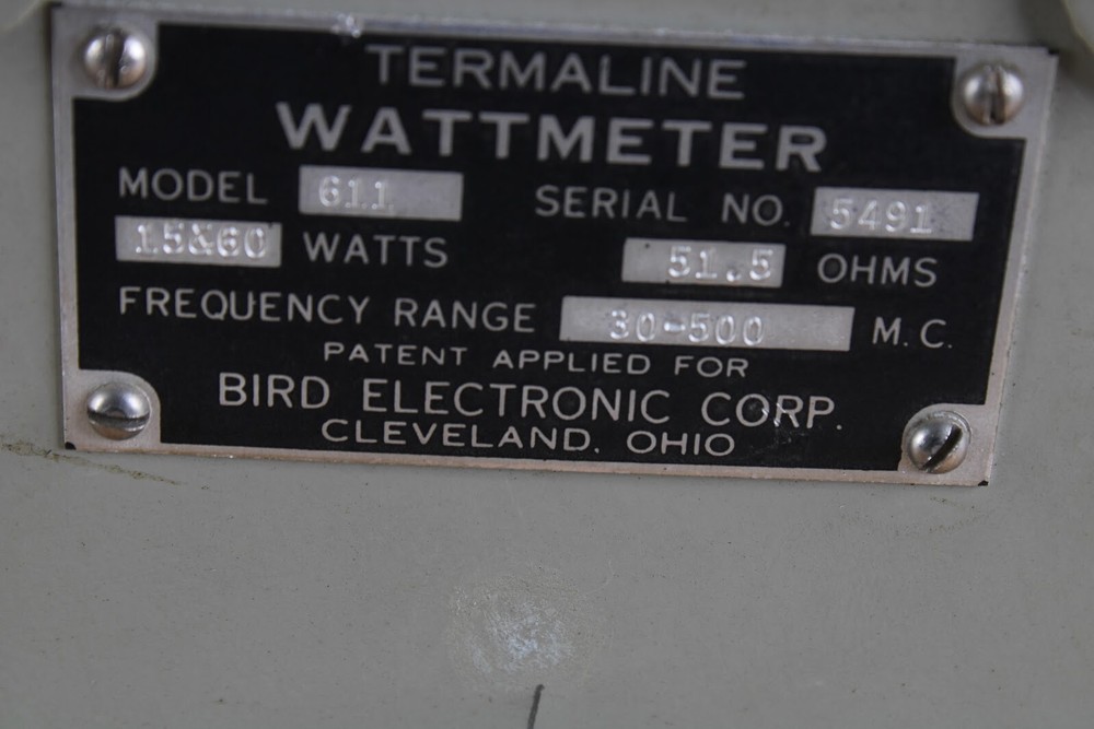 Bird 611 Termaline Wattmeter
