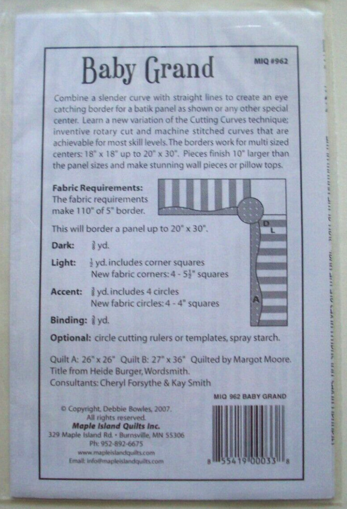 Baby Grand border quilt pattern *R