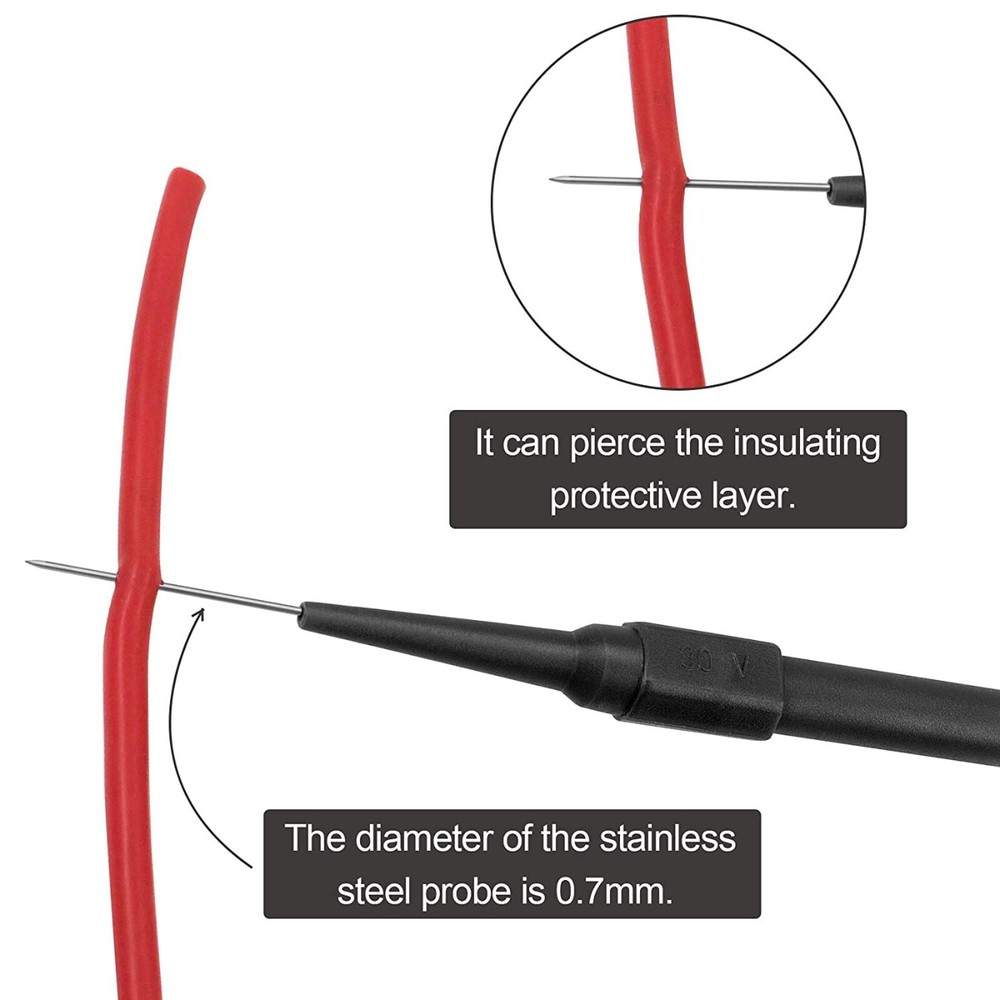 Multimeter Voltmeter Cable Ultra Fine Needle Tester Unique Probe Test Lead cord