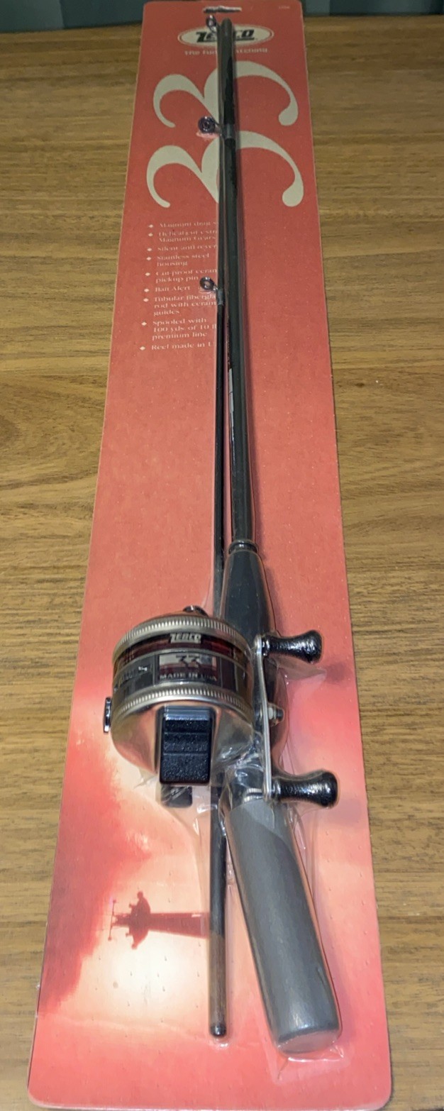 Vintage 1996 Zebco 33 Fishing Rod and Reel Combo Magnum Drag  - New  3490E