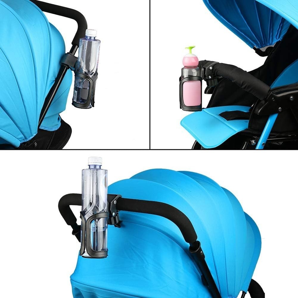 Secure 360° Rotating Cup Holder for Strollers, Bikes & More - Easy Install