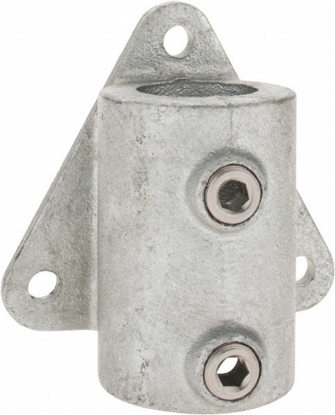 Wall Mount Flange for 1.5" Pipe, Galvanized Malleable Iron Pipe Rail Fitting