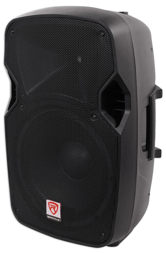 DJ Package w/ (2) 12" Speakers+Bluetooth Amplifier+Facade+Mics+Stands+Cables+Bag