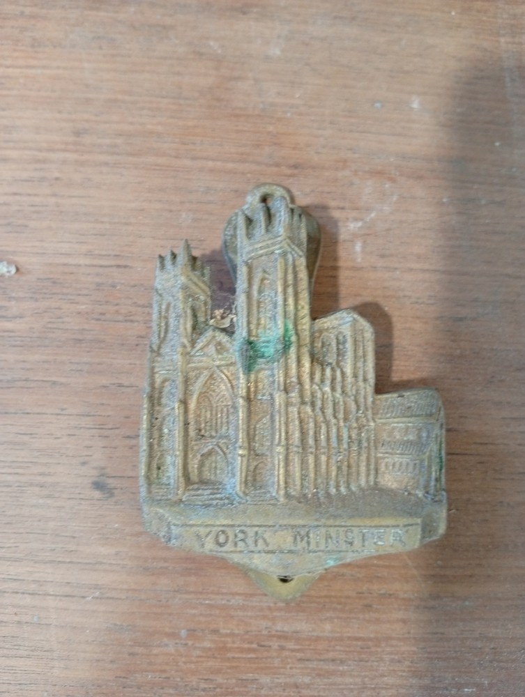 Old solid brass York Minster door knocker