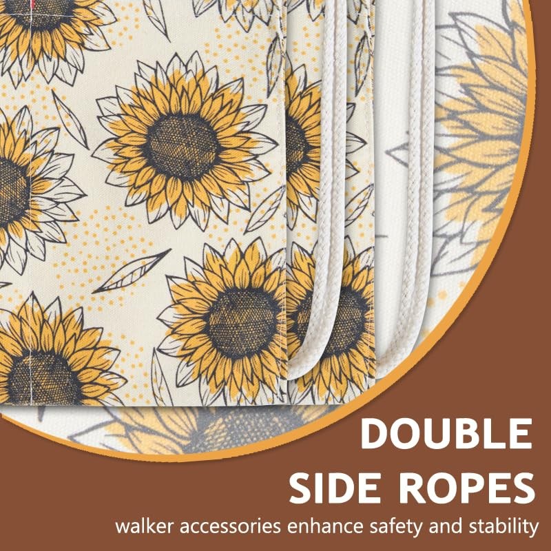 Walker Bag, Double-Sided Walker Basket for Folding Walker, Multi Pockets Walk...