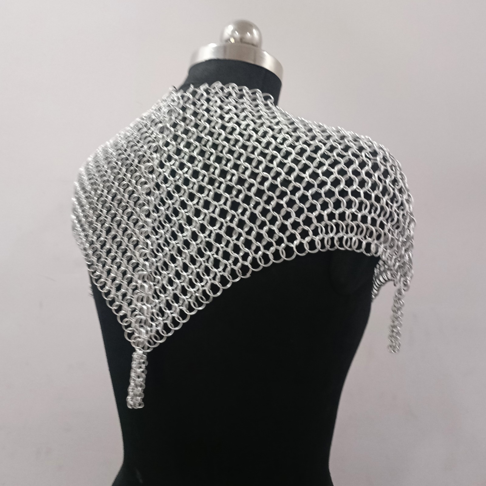Medieval Chainmail Scarf Aluminum Butted 10mm Ring Handmade Renaissance Costume