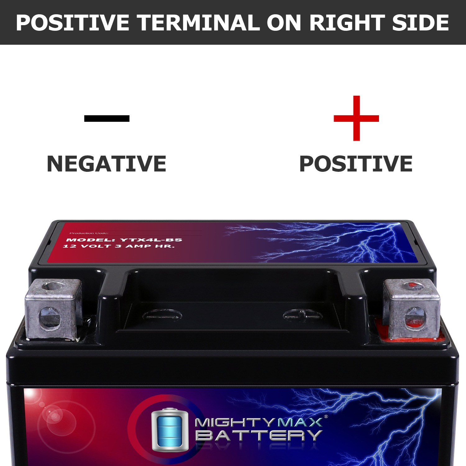 Mighty Max YTX4L-BS SLA Battery for ATV Quad Dirt / Pit Bike 50/70/110/125 CC