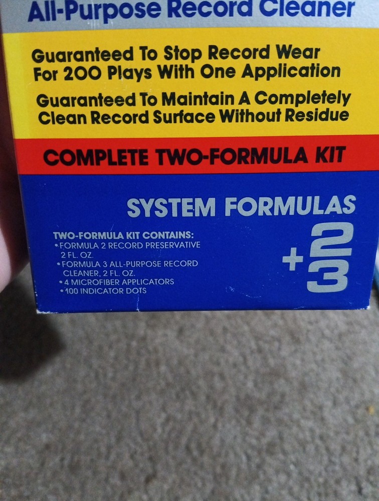 Record Preservative And All-purpose Record Cleaner System Formula Two And Three