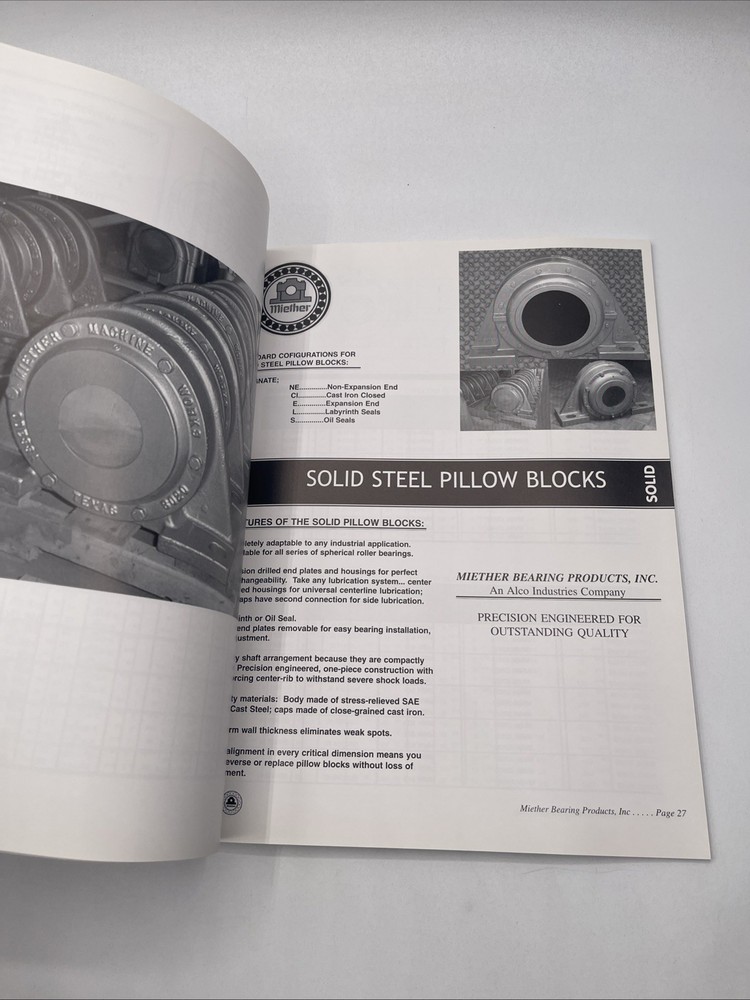 Miether Product Catalog Solid Products For Heavy Industry / 2003