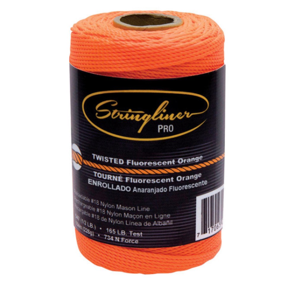 Stringliner 1/2 oz Orange Twisted Mason's Line 540 ft. Fluorescent Orange