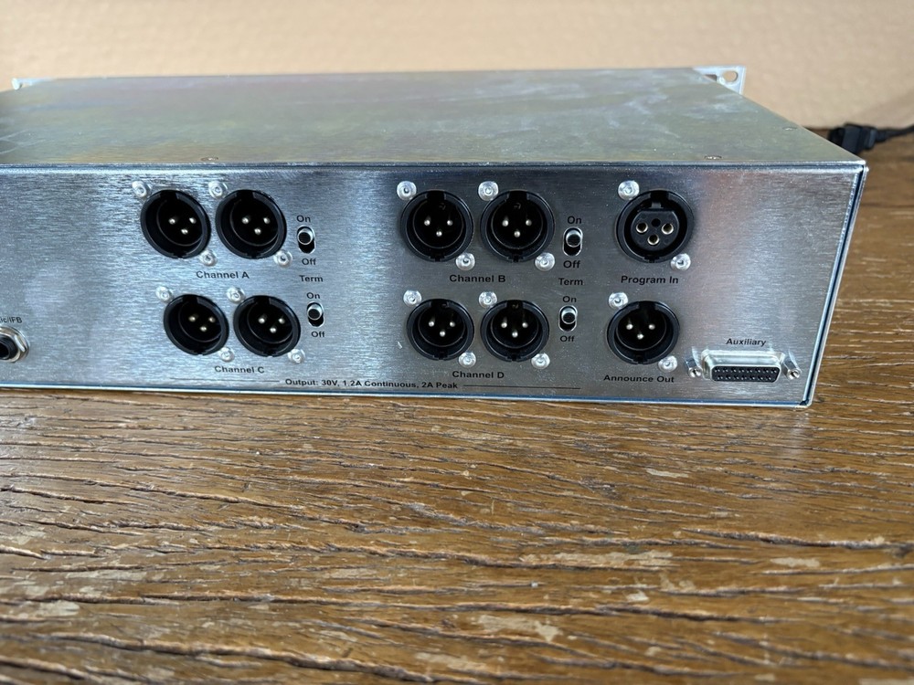 Clear-Com MS-704 4-Channel intercom Main Station With 9” Gooseneck Mic