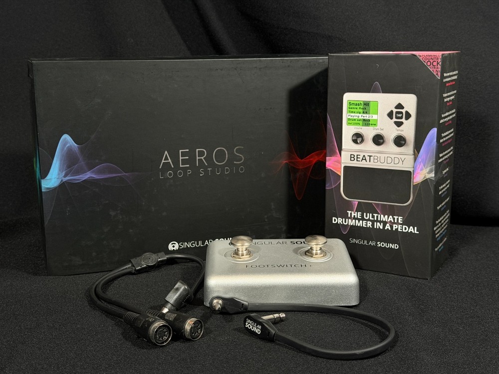 SINGULAR SOUND AEROS LOOP STUDIO  + BEATBUDDY +  Switch pedal + beat & sound +..