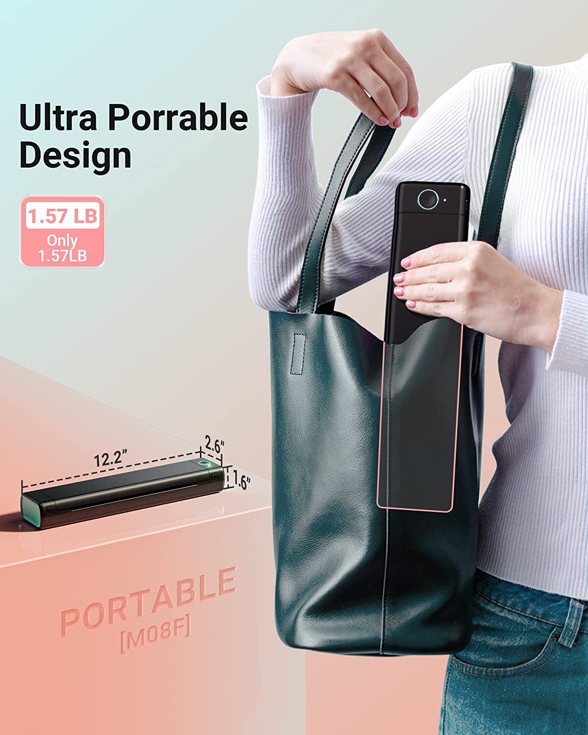 A4 Portable Wireless Bluetooth Thermal Printer Tattoo PaperBrother PJ-722 lot