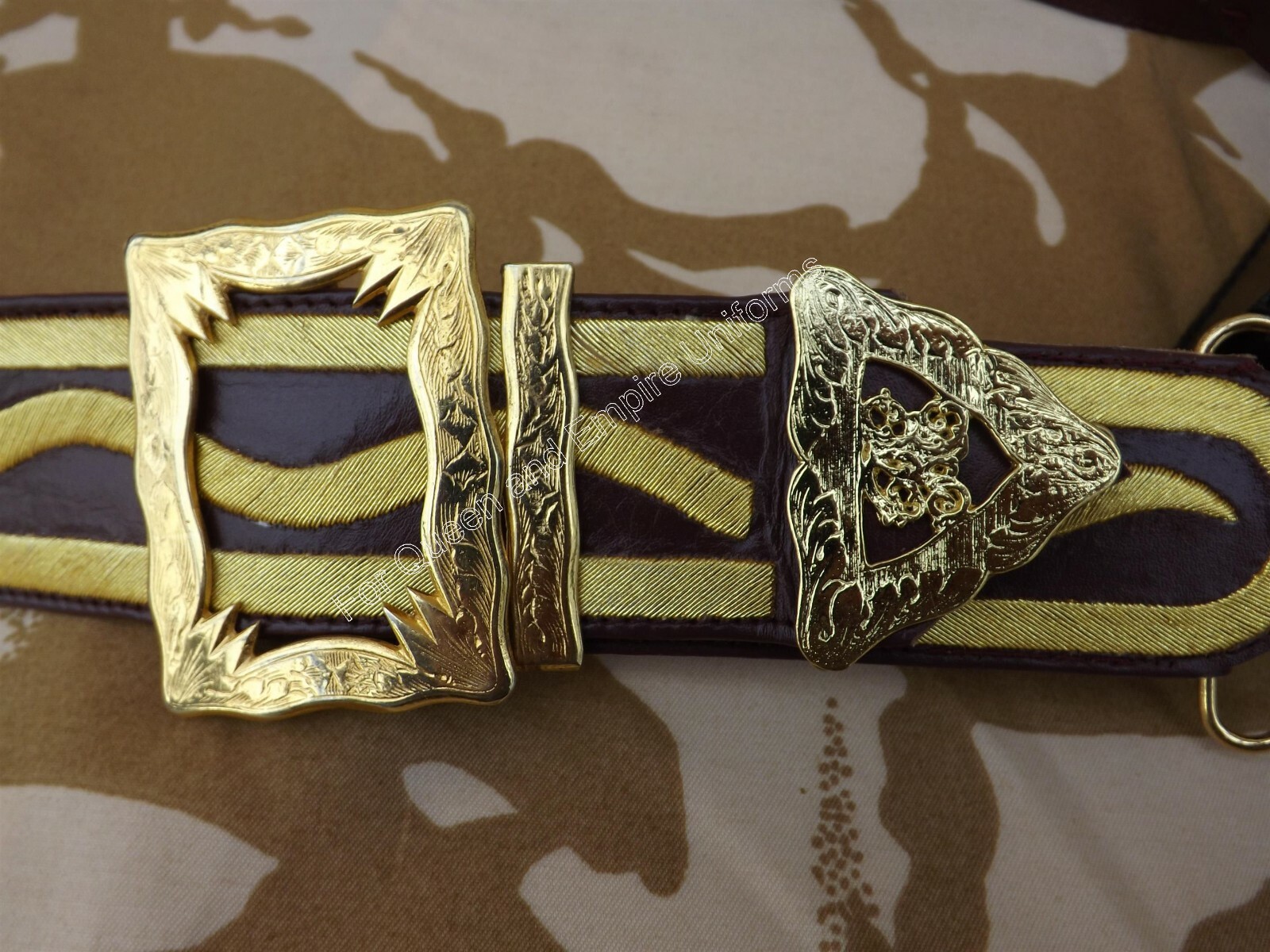 Repro Victorian Royal Engineer Officer Cross Belt/ Pouch belt. Large size.