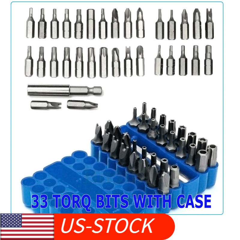 33 Bit Set Tamper-Proof Security Allen Hex Key Star Spanner Torx Screwdriver NEW
