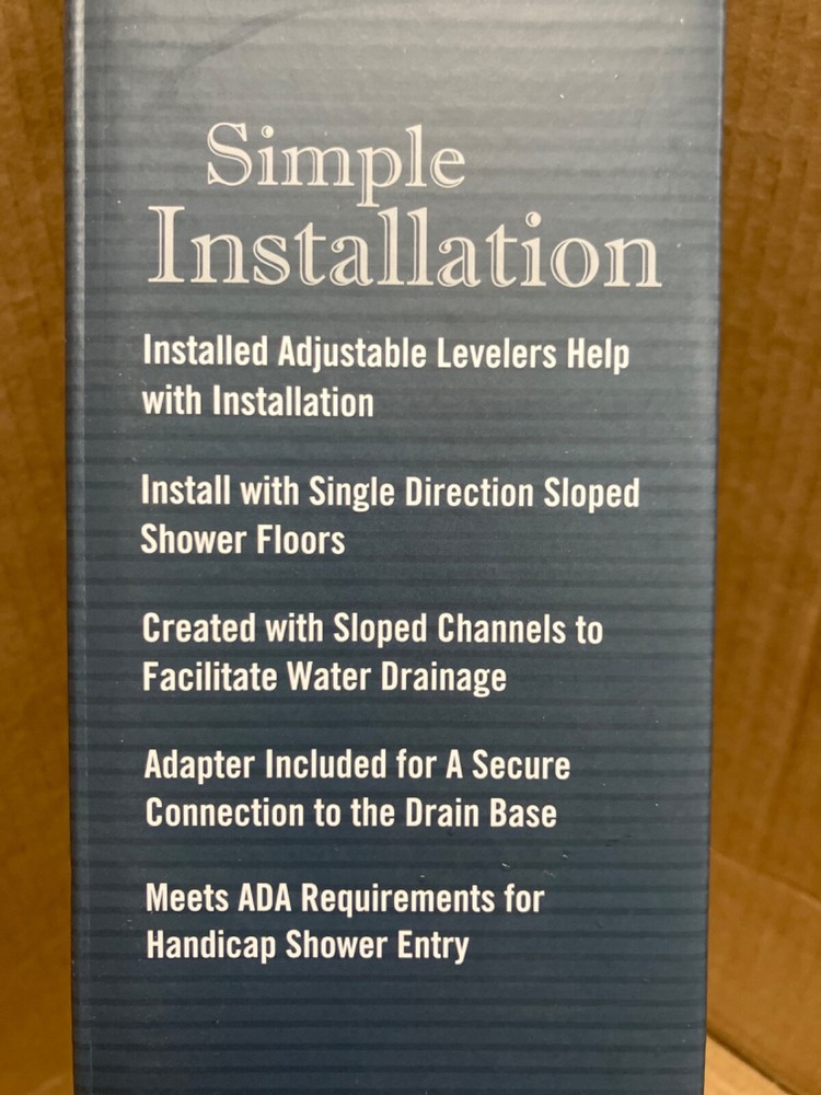 NEW B&K 24" Tile-In or Solid Channel Drain 133-008T01 Linear Model Grate