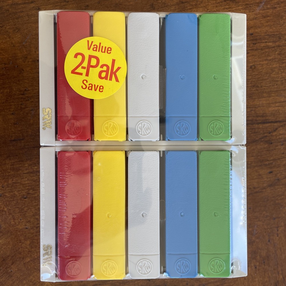 2 Pak SRW Micro Disk Cube 5 Color Coded Cases 3.5" Disk Storage RETRO NEW SEALED