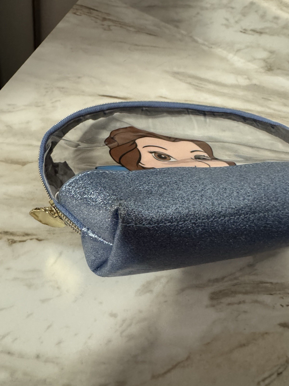 Disney Danielle Nicole Beauty & The Beast Cosmetic Bag Makeup Pouch 3 Piece Set