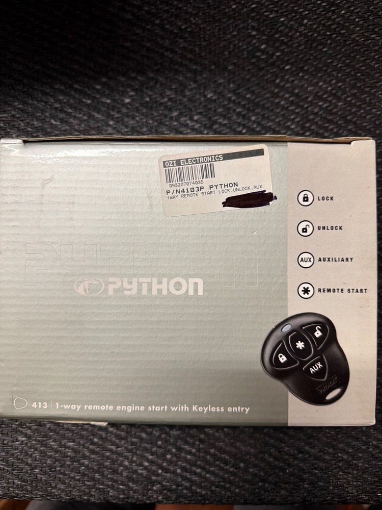 Python 413 1-Way Remote Start System w/ Keyless Entry Car Alarm