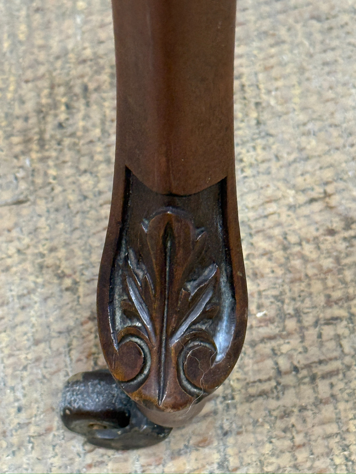 antique french walnut game table handkerchief carved stand card 1800s