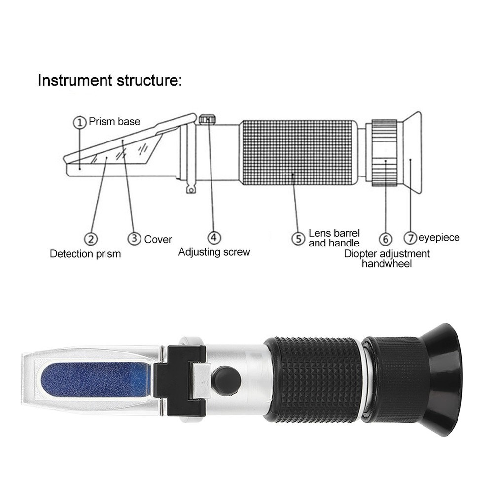 Refractometer High Accuracy 0-50% Liquid Measuring Tools RHB-50ATC Part
