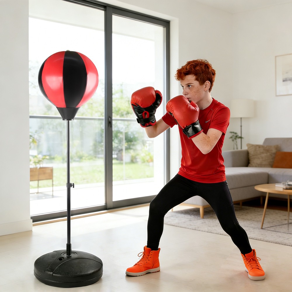Punching Bag With Adjustable Height Stand Inflatable Boxing Punching Ball