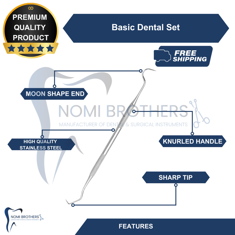 New 45 pcs Basic Dental Instrument Set Mirror Explorer College Plier CE Premium