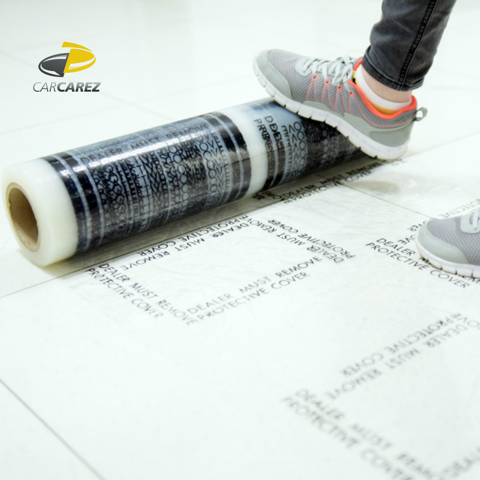 Carcarez Auto Car Carpet Floor Mat Self Adhesive Protective Film 24"x200' 4 MIL