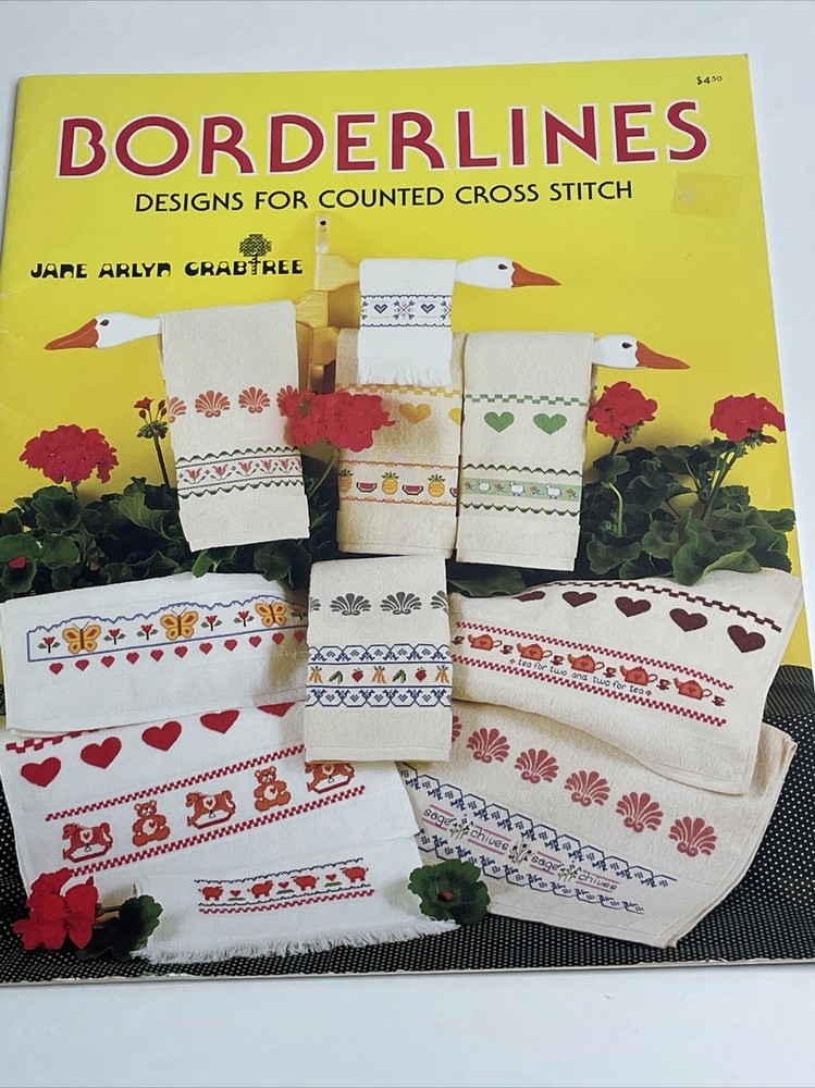 Jane Arlyn Crabtree Borderlines Towel Designs Cross Stitch Pattern