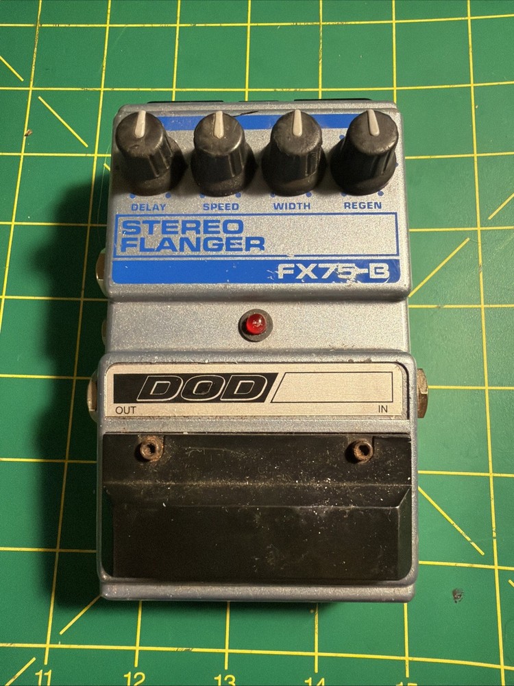 DOD FX75-B Stereo Flanger Guitar Effect Pedal USA WORKING Black Knobs