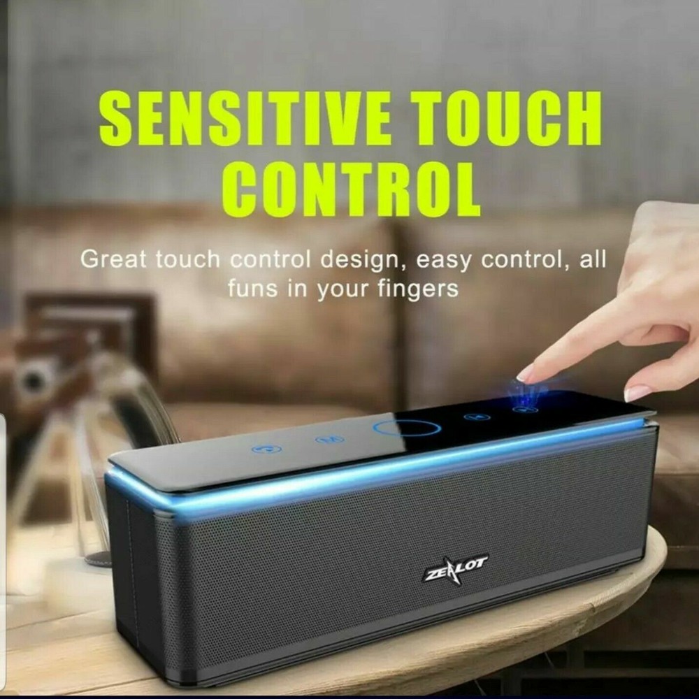 ZEALOT S7 Bluetooth Wireless Speaker, Touch Panel Multiport Input, Aux power out
