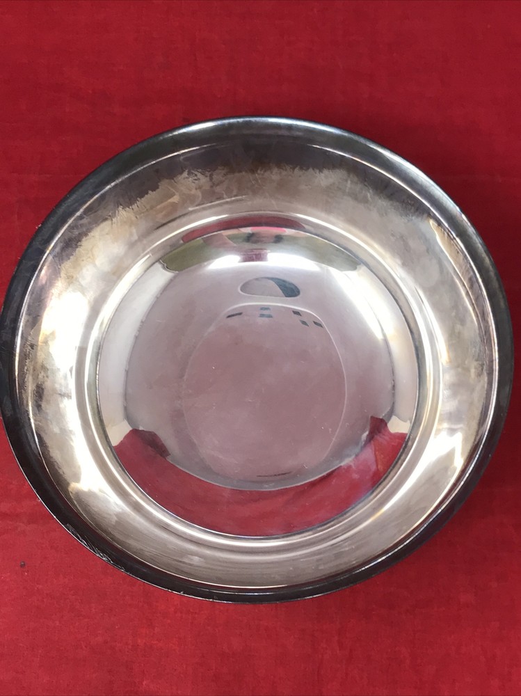 Vintage NEWPORT GORHAM 9" x 4.25" Silver Plated Footed Silverplate Bowl YB79