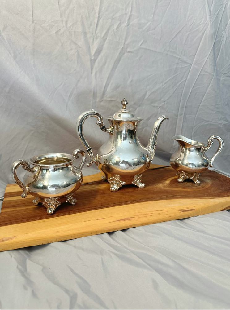 Reed & Barton 3pc Silver Plated Tea Set, REGENT 5600, Rare Find