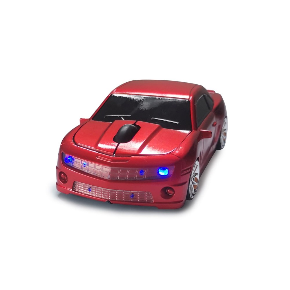 Wireless Mouse Cool Car Shape 2.4Ghz Wireless Mouse Laptop PC Mac Red
