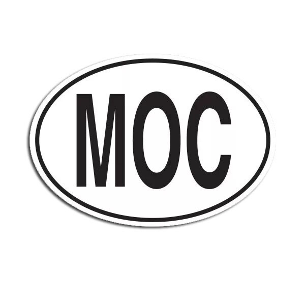 MOC Mozambique Country Code Oval Sticker Decal