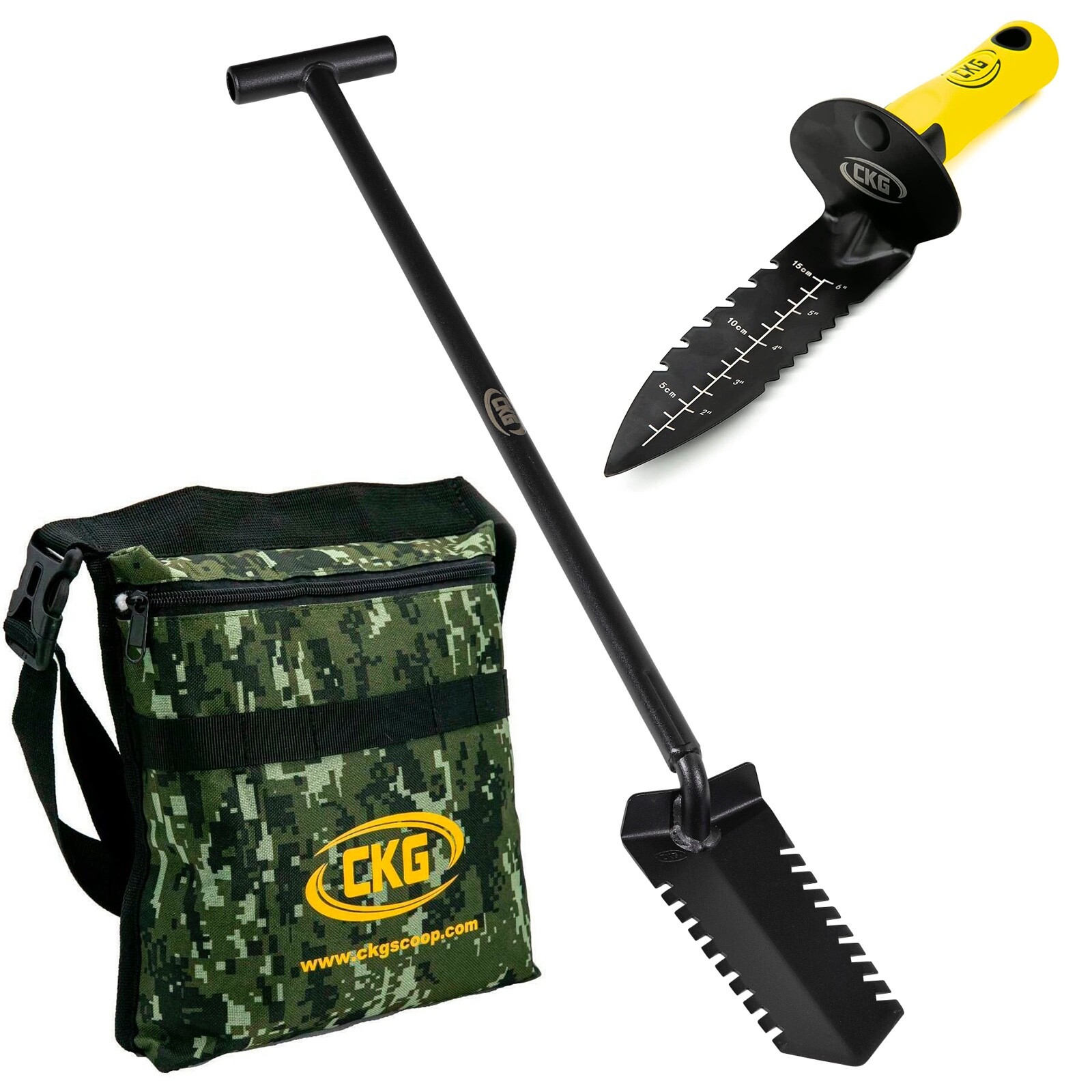CKG Metal Detecting Shovel Digging Tool Knife Pouch Digger Detector Finds Set