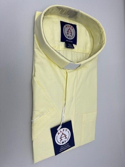 Men's SHORT SLEEVE Premium CLERGY Shirts ,CATHOLIC, PRIEST shirts 100% COTTON