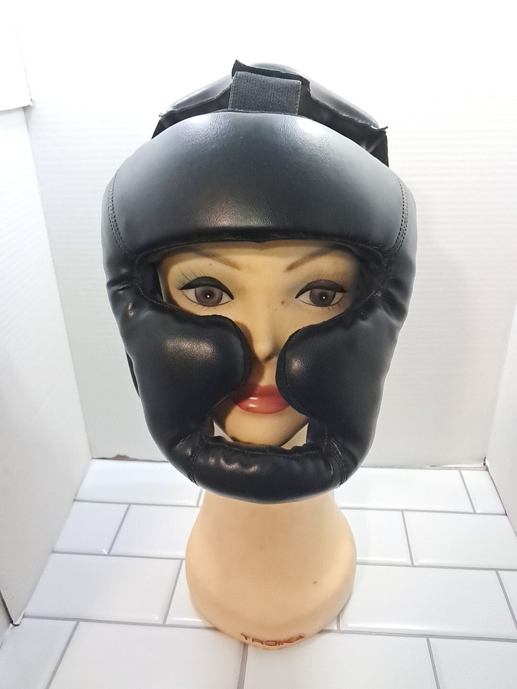 Mma Boxing Sparring Full Face Leather Head Protection